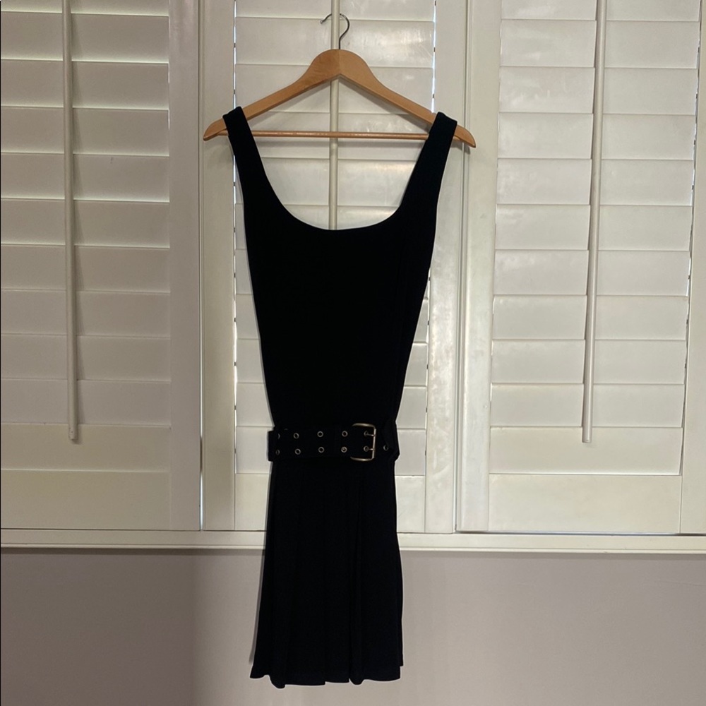 ABS Allen Schwartz Black skater dress. Size M.